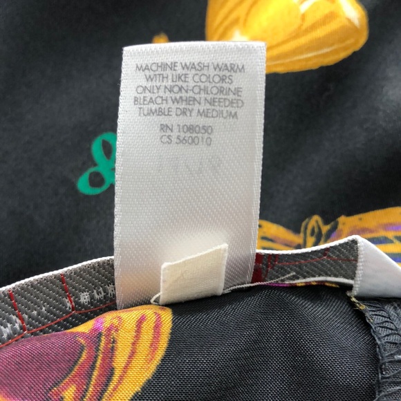 Cacique Black Perfume Print Silky Chemise Slip - Picture 7 of 7